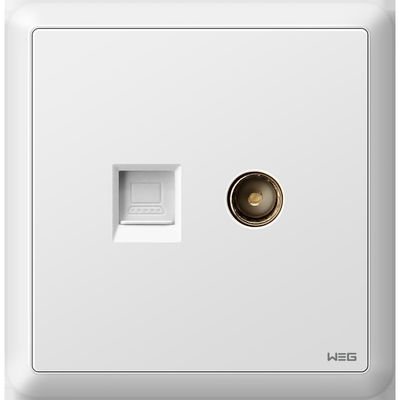 Het Comité Witte W7TV/DN Internet van de Noblesscontactdoos Muurafzet